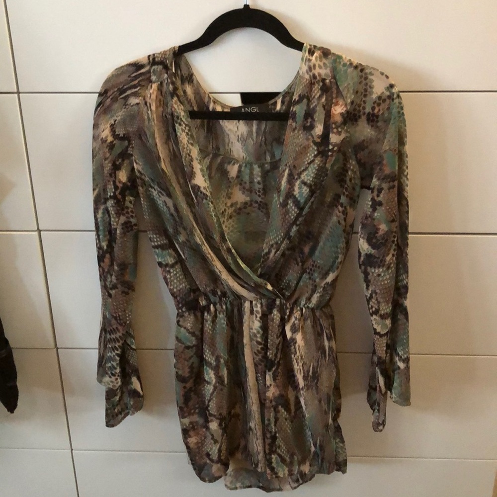 Pastel snake skin colored romper